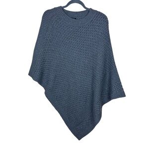 Worth New York Wool Gray Knit Poncho Gray Size S